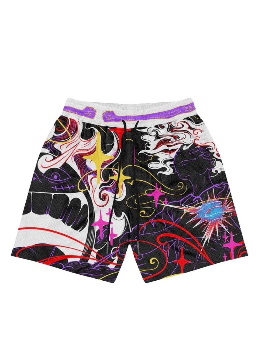 SYY- BRAND NEW**UNCROWNED KING MESH SHORTS - LUFFY